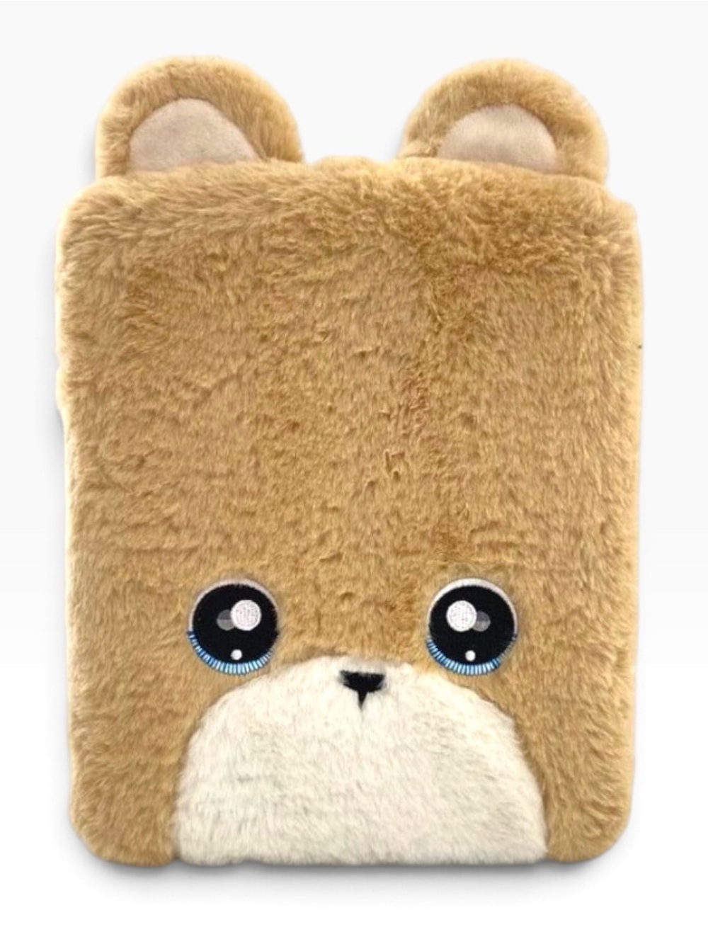 NaNaNa!! Cute Fluffy Bear Backpack With Ears & Embroidered Face Kids Plush Desig